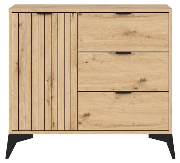 Buffet Mao bruin - plaatmateriaal op houtbasis - 90 x 83 x 41 cm