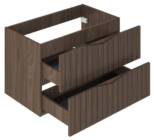 Waschtischunterschrank Siena Braun - Holzwerkstoff - 81 x 53 x 47 cm