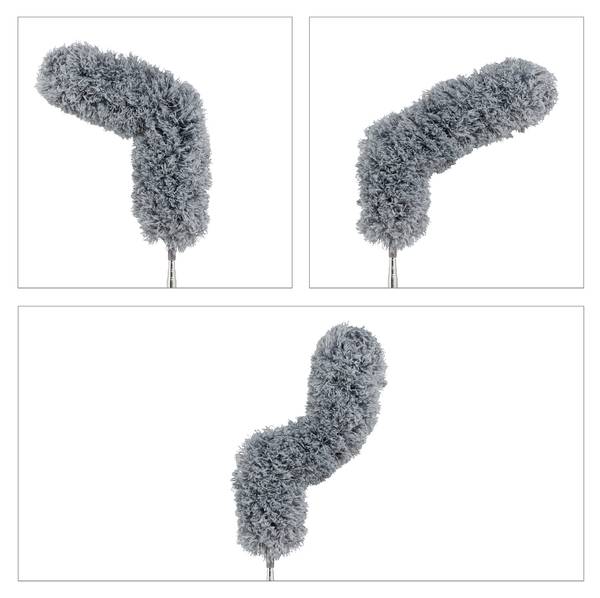 Ausziehbarer Staubwedel bis 2,5 m Grau - Silber - Polyester - 250 x 9 x 9 cm