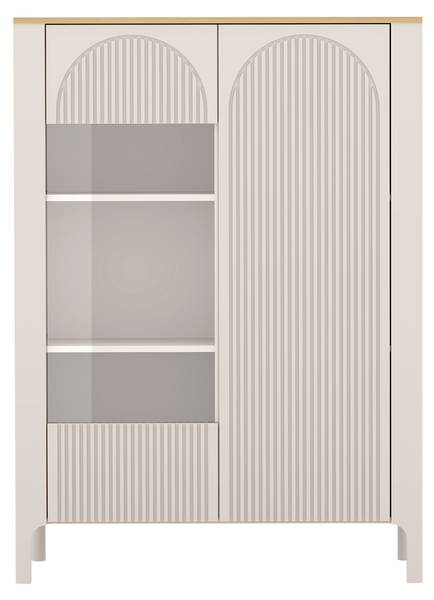 Vitrine Marbella Beige - Holzwerkstoff - 103 x 146 x 41 cm