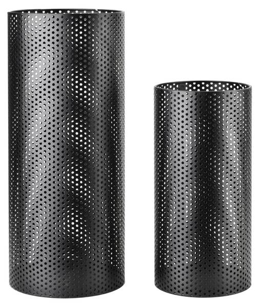 Schirmständer CEDRIC 2-tlg. Schwarz - Metall - 24 x 55 x 24 cm