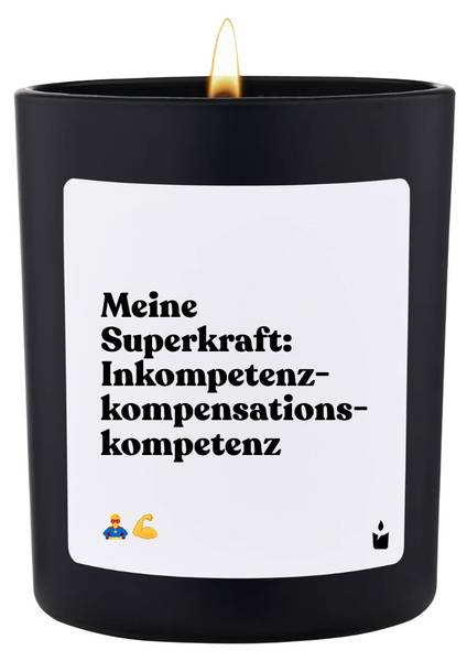 Bougie parfumée 100963 Noir - Cire - 7 x 8 x 7 cm