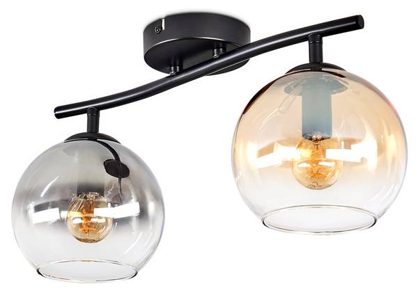 Deckenleuchte Cesaro Grau - Gelb - Metall - 100 x 40 x 100 cm