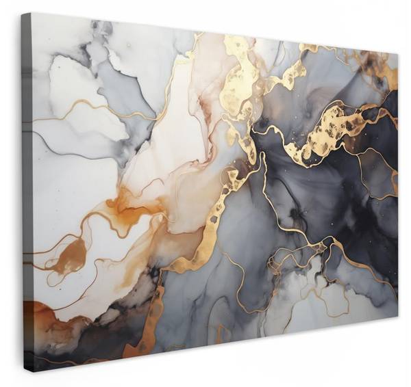 CANVAS SCHILDERIJ Marmer 140 x 90 cm