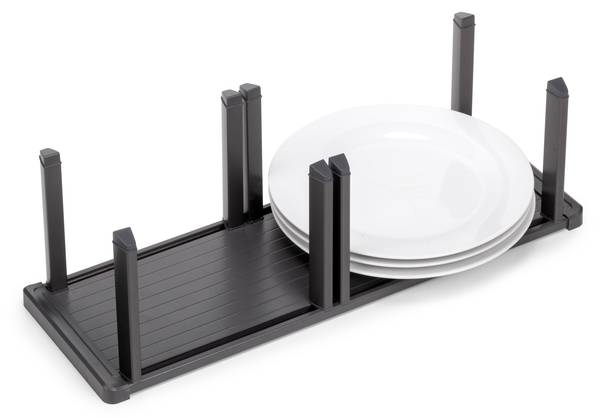 Tellerhalter für Schublade Orderbox Grau - Metall - 17 x 3 x 50 cm