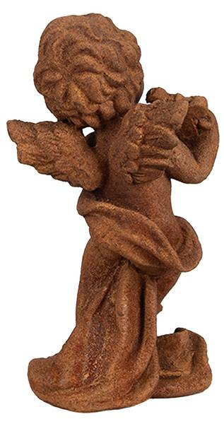 Decoratie Beeld Engel Xmas&Dorian bruin - kunststof - 6 x 14 x 6 cm