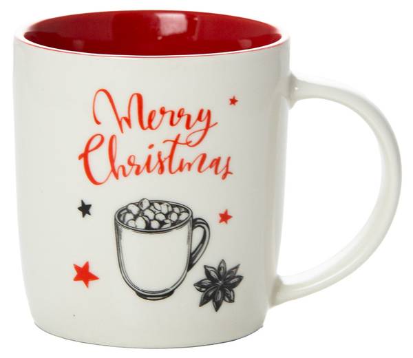 Becher Weihnachtsbecher Weiß - Keramik - 9 x 10 x 9 cm