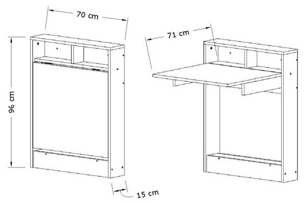 Esstisch Brock Braun - Holzwerkstoff - 70 x 96 x 15 cm