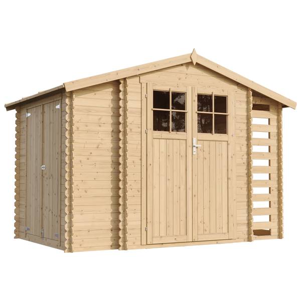 Gartenhaus M389F Beige - Fichte - 312 x 218 x 200 cm