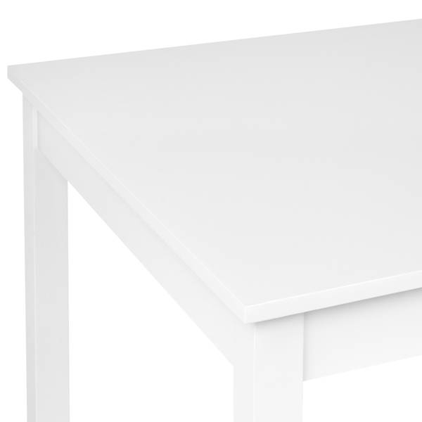 Esstischset BARLEE 5-tlg Weiß - Massivholz - 75 x 120 cm