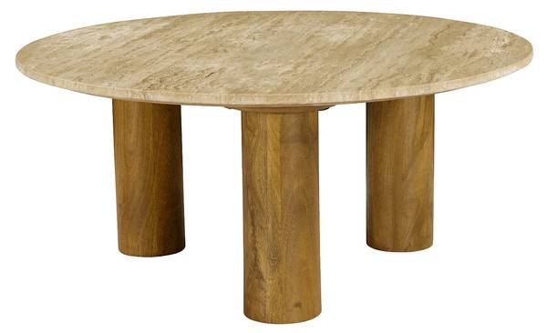 Couchtisch LISAVOK Beige - Stein - 90 x 41 x 90 cm