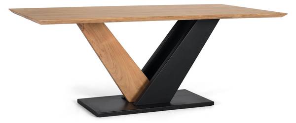 Esstisch 1628 Braun - Massivholz - 100 x 77 x 200 cm