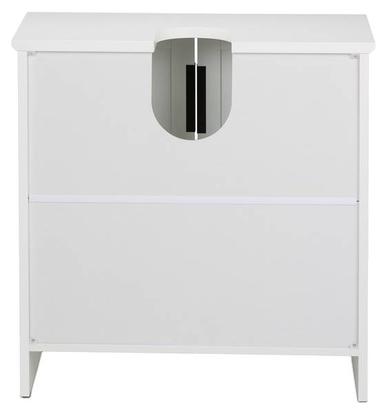 Meuble sous lavabo Noir - Blanc - Fer - 60 x 60 x 30 cm