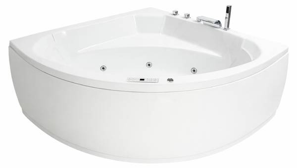 CLASSIC Indoor Whirlpool Korfu Weiß - Polyacryl - 155 x 72 x 155 cm