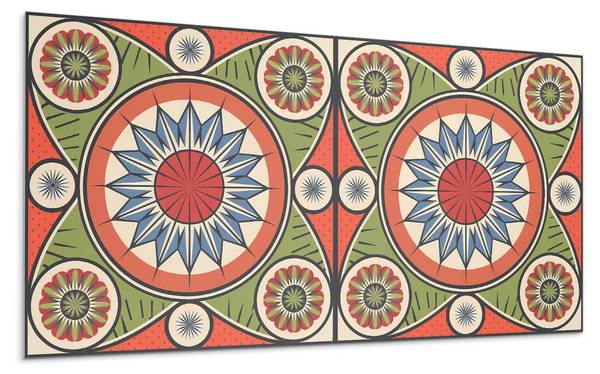 Klebepaneele Symmetrie Blume 100 x 50 cm