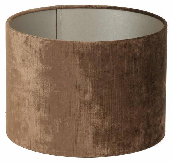 Abat-jour Gemstone Marron - Tissu structuré - Acier - 20 x 15 x 20 cm