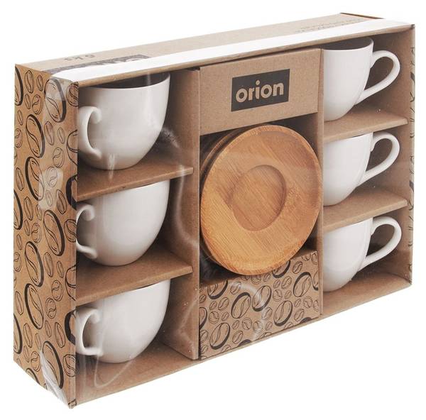 Tasse mit Untertasse 6er Set 127288 Weiß - Porzellan - 9 x 7 x 9 cm