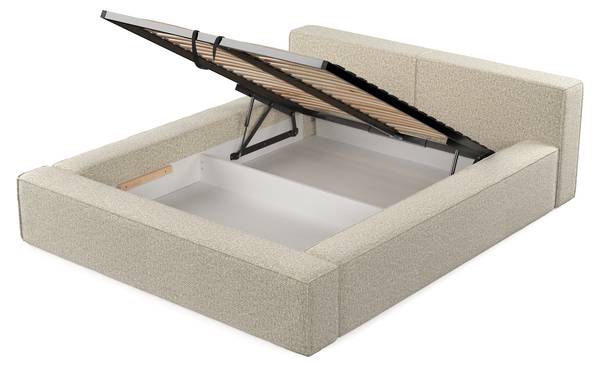 Polsterbett CASTO mit Stauraum Blur Beige - Liegefläche Breite: 160 cm