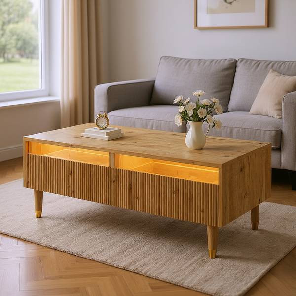 Couchtisch Peakglade Braun - Holzwerkstoff - 50 x 40 x 110 cm