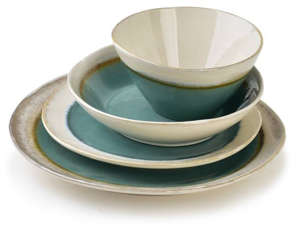 Schale BASIC NATURE Blau - Keramik - 20 x 5 x 5 cm