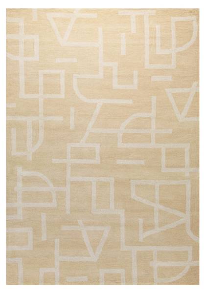 Wollteppich Beatrice Beige - Sandbraun - 70 x 140 cm