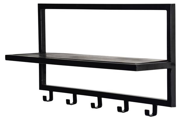 Kleiderständer BONO Schwarz - Metall - 70 x 32 x 17 cm