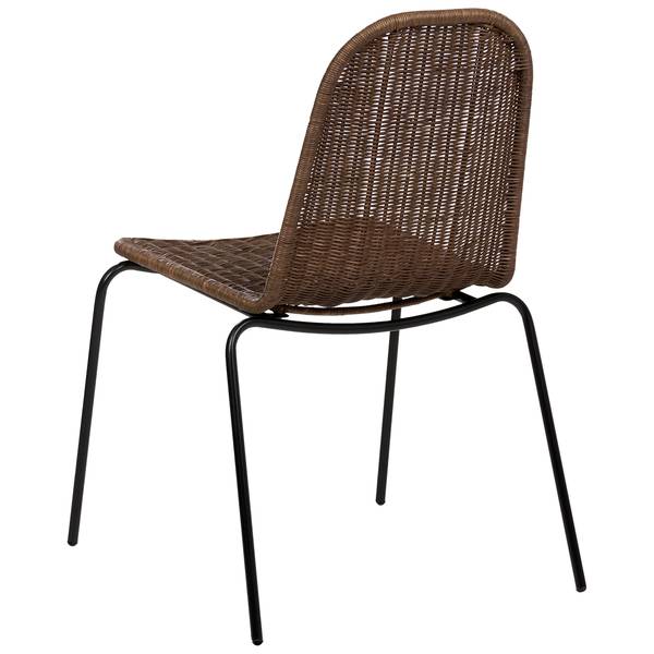 Stuhl ROXTON 2-tlg Schwarz - Braun - Dunkelbraun
