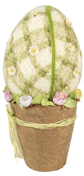 Dekorationsfigur Ei Easter&Cole Grün - Textil - 20 x 43 x 20 cm