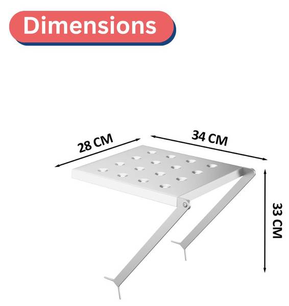 Plateau Altura grijs - metaal - 34 x 33 x 28 cm