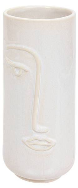 Vase SOLEYA Weiß - Keramik - 11 x 25 x 11 cm