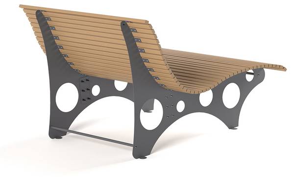 Wellenliege NIRA Teak Dekor
