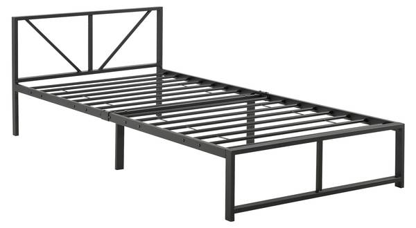 Bed Meran zwart - metaal - 95 x 68 x 210 cm