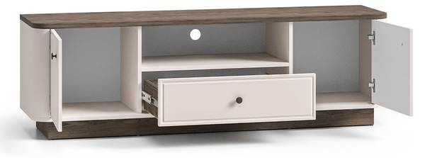 TV-Lowboard VILAVIO Grau - Stahl - Melamin - 160 x 50 x 40 cm