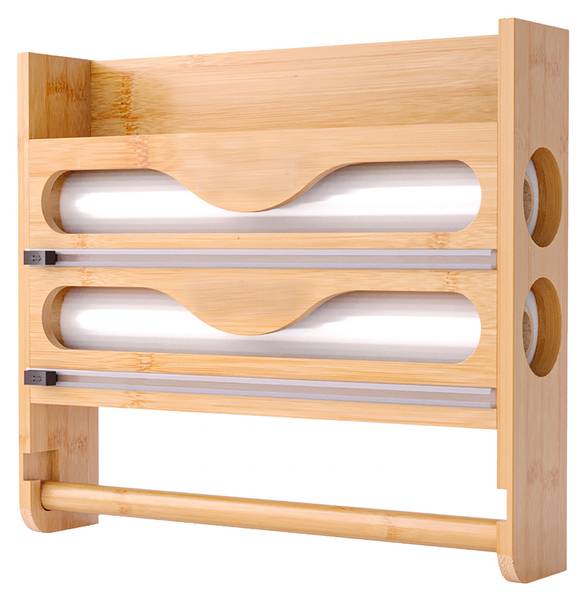 Wandrollenhalter Küche Braun - Holzverbundwerkstoff - 35 x 27 x 7 cm