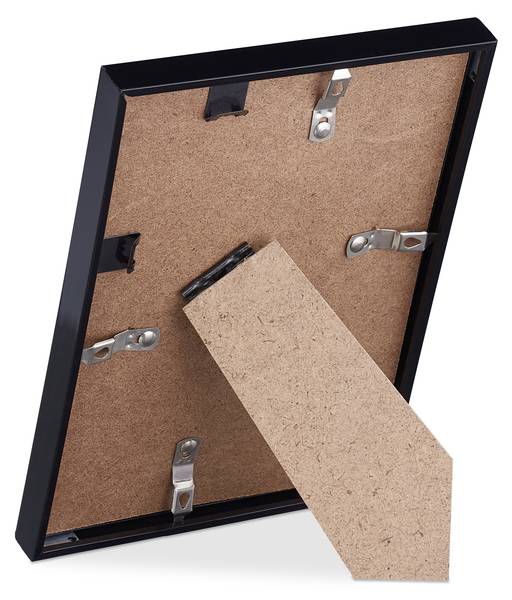 10 x Bilderrahmen 13 x 18 cm schwarz Schwarz - Weiß - Holzwerkstoff - Glas - Kunststoff - 14 x 19 x 2 cm