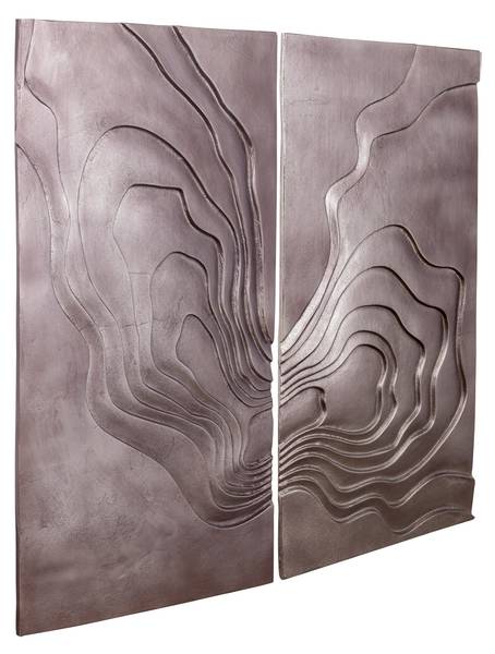 Wandpaneel ERIKE Braun - Metall - 3 x 90 x 100 cm