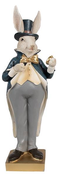 Figur Kaninchen DekoEaster-Dawson Beige - Kunststoff - 8 x 30 x 10 cm