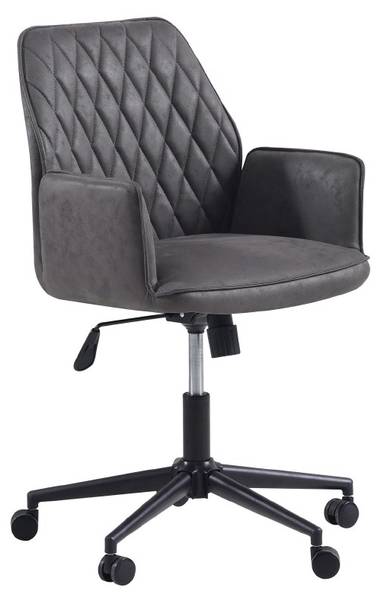 Bürostuhl Novan Grau - Baumwollstoff - 57 x 87 x 52 cm