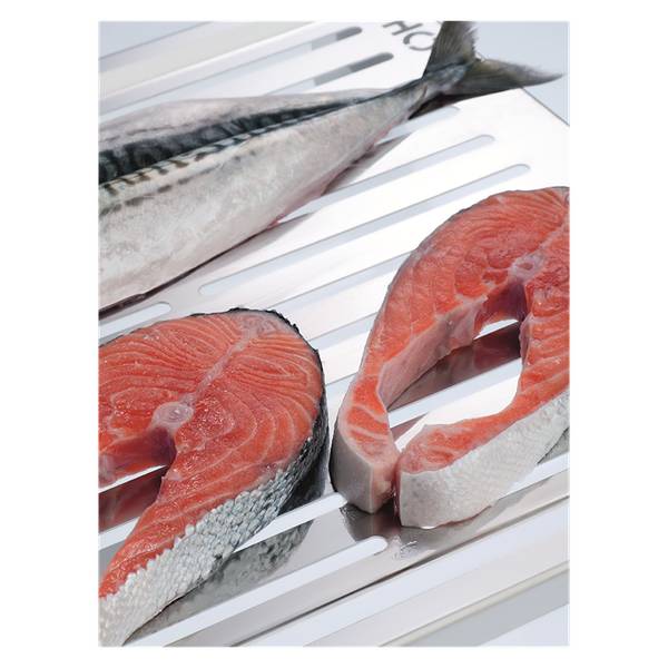 Edelstahl Grillrost, für Fisch, 50x35 Grau - Edelstahl - 50 x 6 x 57 cm
