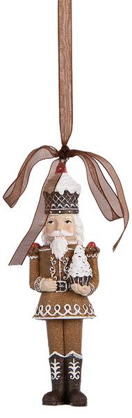 Weihnachtsanhänger Nussknacker CH665390 Braun - Kunststoff - 2 x 13 x 4 cm