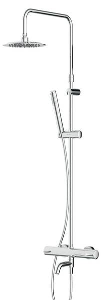 Duschsystem mit Thermostat Spike Silber - Messing - 29 x 146 x 59 cm