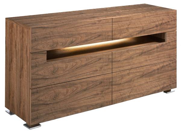 Anrichte 7076 Braun - Nussbaum - Walnuss - Zink - 140 x 71 x 43 cm