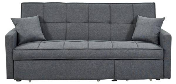 Schlafsofa CANETTI Grau - Textil - 86 x 98 x 206 cm