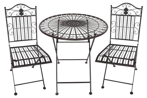Balkonmöbel-Set TAMAS Braun - Metall - 70 x 73 x 70 cm