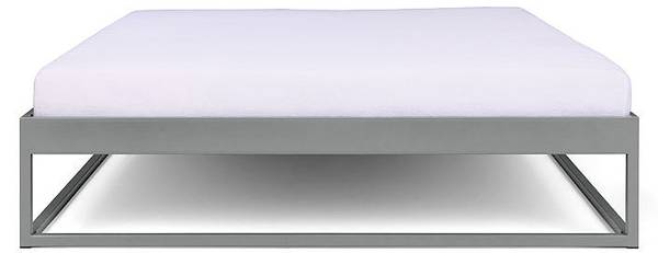 Metallbett SIMPLEX Grau - Liegefläche Breite: 160 cm