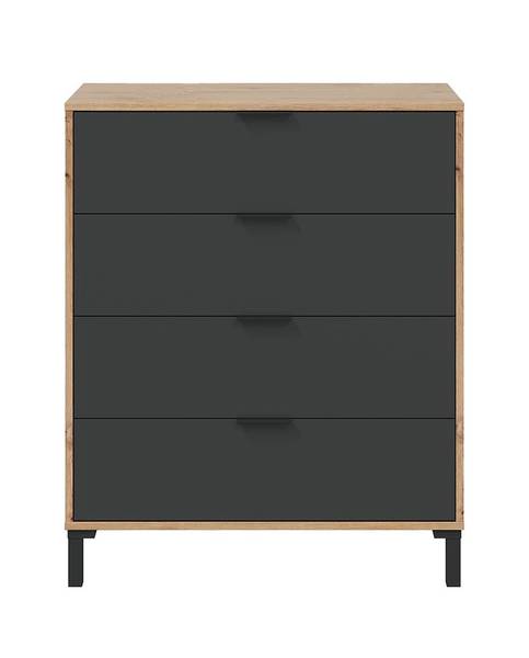 Kommode Enzo Braun - Holzwerkstoff - 40 x 94 x 78 cm