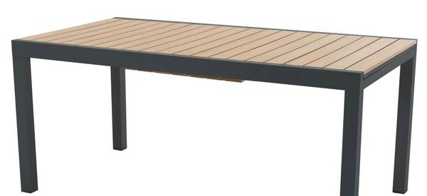 Gartenessgruppe im Set MACILA Grau - Metall - 60 x 1 x 57 cm