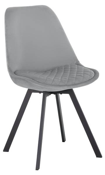 Stuhl MIA Grau - Samt - 49 x 83 x 53 cm