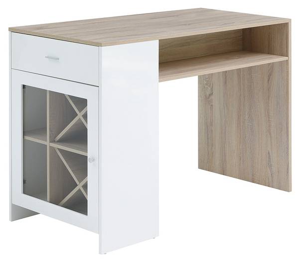 Barmöbel NIRAYA Braun - Weiß - Holz teilmassiv - 60 x 100 x 150 cm