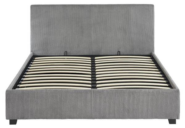 Bett Avalon Grau - Textil - 148 x 86 x 202 cm
